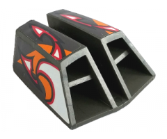 Technic Engine Air Scoop Double (RC Car) with Flame Pattern (Stickers) - Set 8676