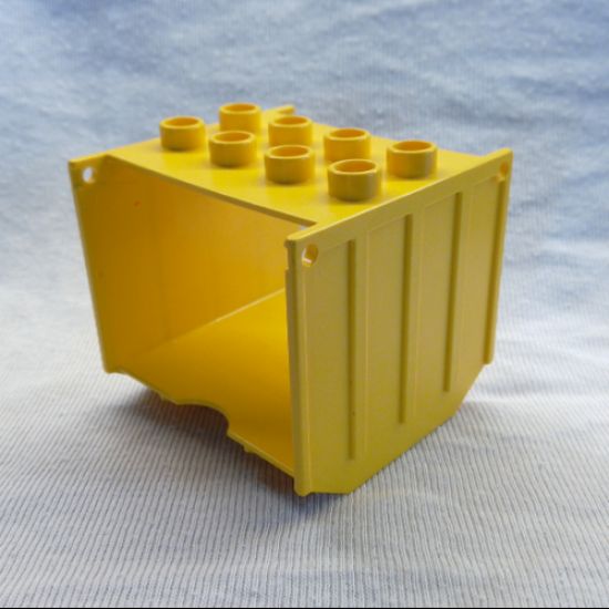 Duplo, Train Freight Container 2 x 4 Studs on Top, Open Sides