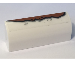 Slope, Curved 1 x 4 x 1 1/3 with Rust Long Pattern (Sticker) - Set 10274