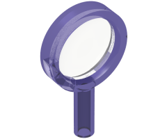 Minifigure, Utensil Magnifying Glass Thin Frame and Hollow Handle with Trans-Clear Lens