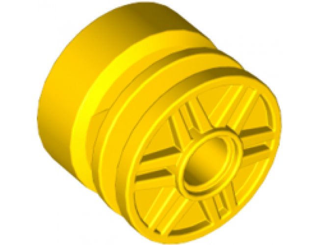 Wheel 18mm D. x 14mm with Pin Hole, Fake Bolts and Shallow Spokes