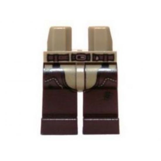 Hips and Dark Brown Legs with Dark Brown Belt and Chaps Pattern