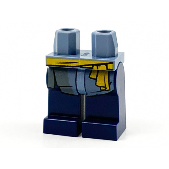 Hips and Dark Blue Legs with Yellow Sash and Sand Blue Coattails Pattern