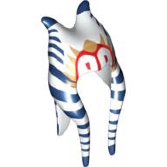 Minifigure, Headgear Headdress SW Togruta Montrals Long, Shaak Ti Pattern