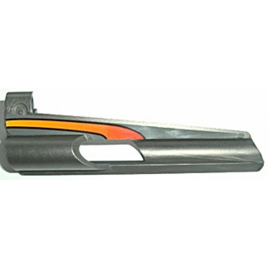 Technic, Panel Fairing # 8 Small Long, Large Hole, Side B with Red to Orange Fade Curve Pattern (Sticker) - Set 8473