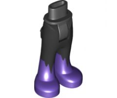 Mini Doll, Legs with Hips and Trousers with Back Pockets and Dark Purple Boots with Jagged Pants Pattern
