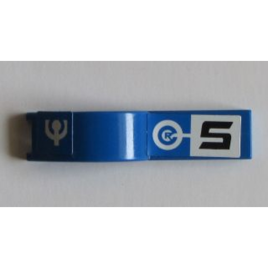 Vehicle, Mudguard 1 x 4 1/2 with '5 R' Pattern Left (Stickers) - Sets 6111 / 8662