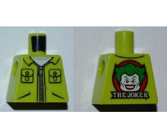 Torso Batman Jacket with Pockets and Zipper, Joker Logo on Back Pattern