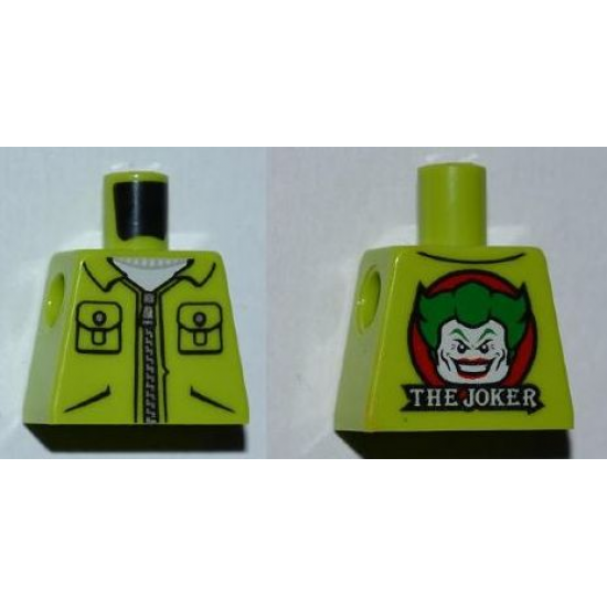 Torso Batman Jacket with Pockets and Zipper, Joker Logo on Back Pattern