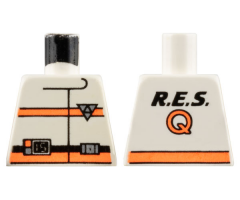 Torso Res-Q Orange Stripes, 15 on Belt and Back Logo Pattern