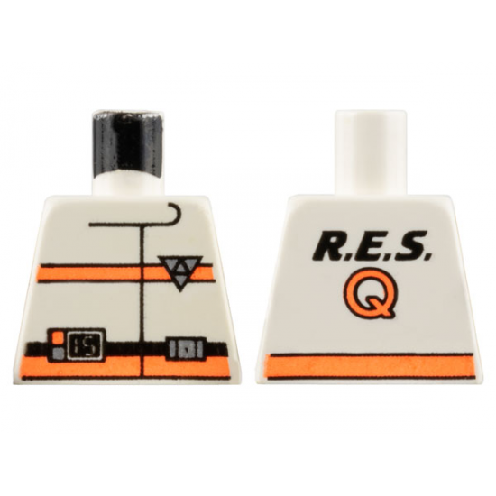 Torso Res-Q Orange Stripes, 15 on Belt and Back Logo Pattern