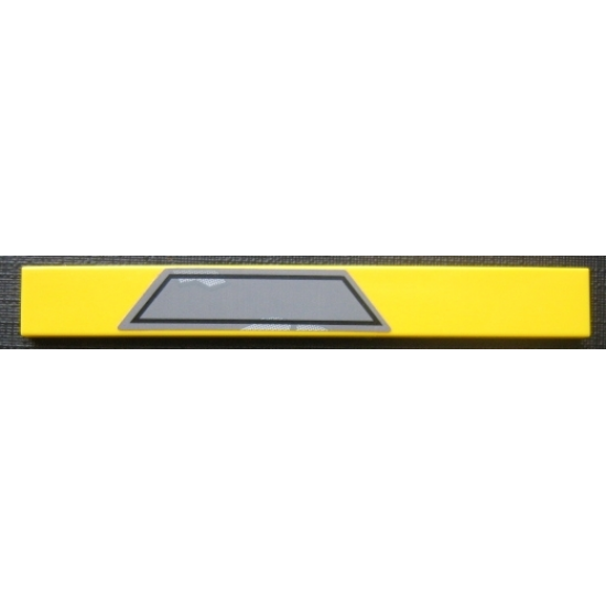 Tile 1 x 8 with Dark Bluish Gray Trapezoid Pattern Model Right Side (Sticker) - Sets 7256 / 7283