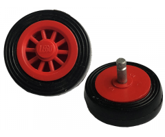 Wheel & Tire Assembly Spoked 2 x 2 with Stud, with Black Tire Smooth - Small (bb0019 / 132old)