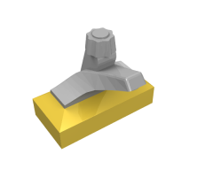 Tap 1 x 2 Base with Light Gray Spout