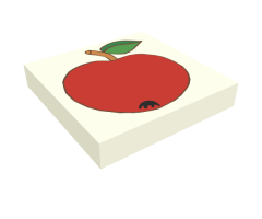 Tile 2 x 2 with Apple Pattern