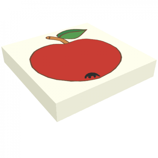 Tile 2 x 2 with Apple Pattern