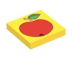 Tile 2 x 2 with Apple Pattern