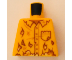 Torso Torn and Ripped Shirt, Collar and Pocket Pattern