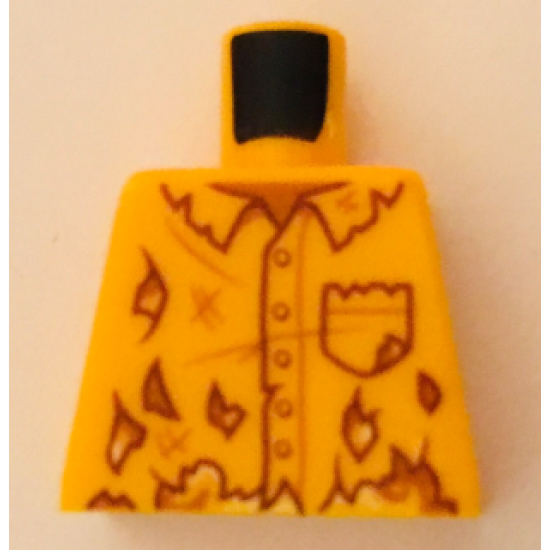 Torso Torn and Ripped Shirt, Collar and Pocket Pattern