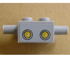 Brick, Modified 2 x 2 with Pins and Axle Hole and Headlights Pattern (Sticker) - Set 3831