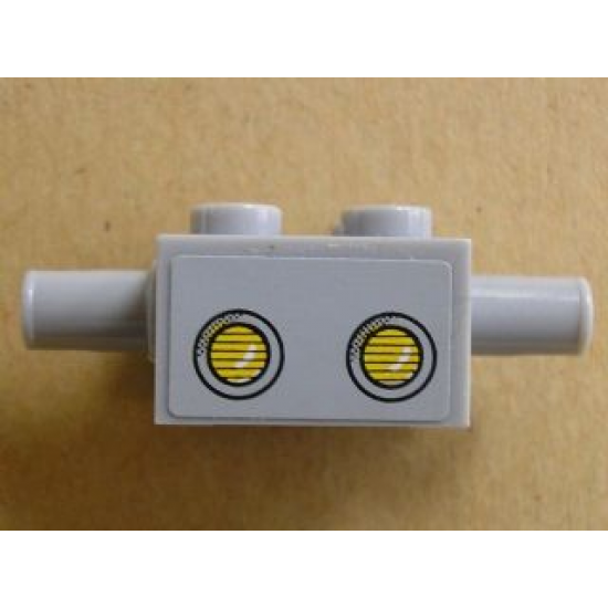 Brick, Modified 2 x 2 with Pins and Axle Hole and Headlights Pattern (Sticker) - Set 3831
