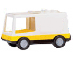 Duplo, Vehicle Van Type 1 with Yellow Base