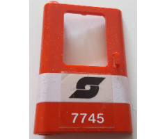 Door 1 x 4 x 5 Train Left with White Stripe and Austrian Railways Logo and '7745' Pattern (Sticker) - Set 7745