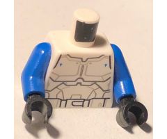Torso SW Armor Special Forces Commander with Small Blue Triangles Pattern / Blue Arms / Black Hands