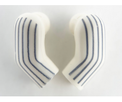 Arm, (Matching Left and Right) Pair with 6 Dark Bluish Gray Pinstripes Pattern