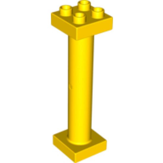 Duplo Support Column 2 x 2 x 6 Round with Open Latticed Back