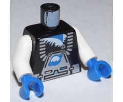 Torso Space Ice Planet Silver Pattern / White Arms / Blue Hands