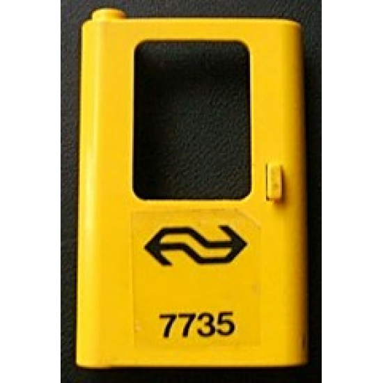 Door 1 x 4 x 5 Train Left with Dutch NS '7735' Pattern (Sticker) - Set 7735