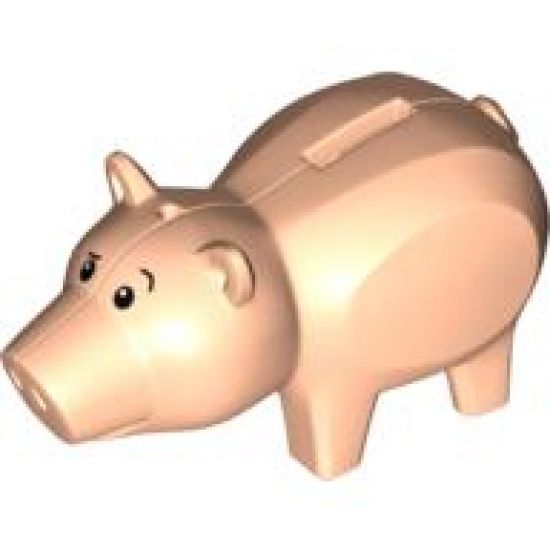 Animal, Body Part Pig Middle with Coin Plug Hole and Hole for Hat, with Eyes Pattern