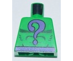 Torso Batman Dark Purple Question Mark and Belt Pattern