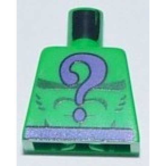Torso Batman Dark Purple Question Mark and Belt Pattern