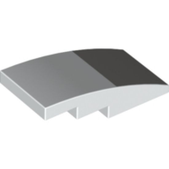 Slope, Curved 4 x 2 with Light Bluish Gray Rectangle Pattern