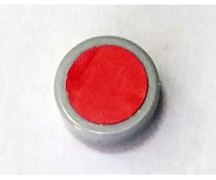 Tile, Round 1 x 1 with Red Circle Pattern (Sticker) - Set 76023
