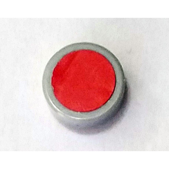 Tile, Round 1 x 1 with Red Circle Pattern (Sticker) - Set 76023