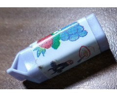 Scala Accessories Carton Milk, Label with Cow, Fruits and Bowl Pattern (Sticker) - Set 3243