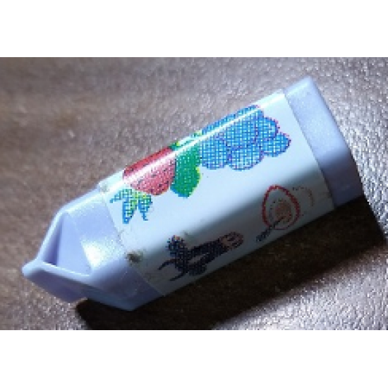 Scala Accessories Carton Milk, Label with Cow, Fruits and Bowl Pattern (Sticker) - Set 3243