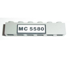 Brick 1 x 6 with Black 'MC 5580' Pattern (Sticker) - Set 5580