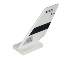 Tail Shuttle with Black Contour and 'PLACE FOOT HERE' Pattern on Left Side (Sticker) - Set 5974