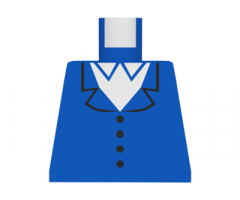 Torso Town Vest with 4 Buttons, White Shirt Collar Pattern (1592 patron)