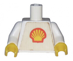 Torso Shell Logo Small Pattern (Trapezoid Sticker) / White Arms / Yellow Hands