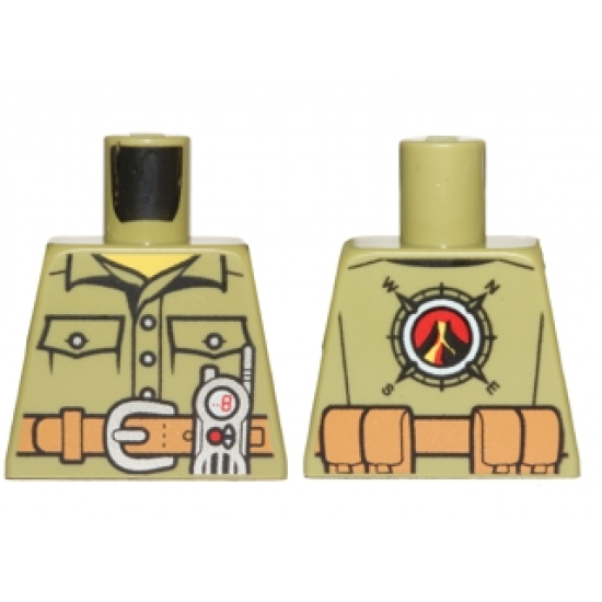 Torso Volcano Explorer Shirt with Belt and Radio Front, Volcano Logo Back Pattern