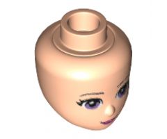 Mini Doll, Head Friends with Purple Eyes, Dark Pink Lips and Closed Mouth Pattern