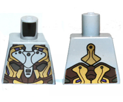Torso Alien with Gold, Dark Brown and Silver Armor Pattern