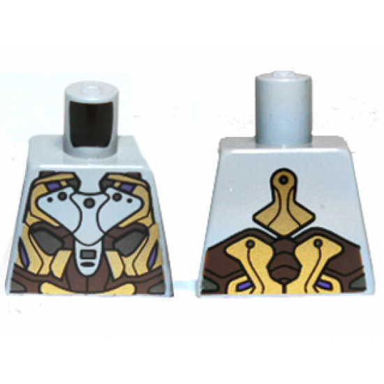 Torso Alien with Gold, Dark Brown and Silver Armor Pattern