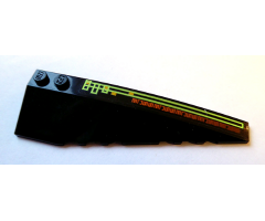 Wedge 10 x 3 Right with Light Bars and Alien Characters Pattern on Top (Sticker) - Set 7691