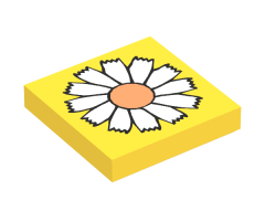 Tile 2 x 2 with Flower Pattern